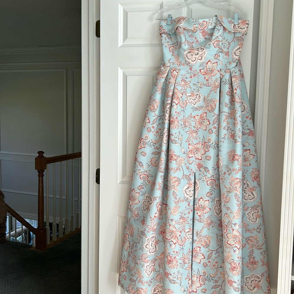 Sachin + Babi Floral Midi Dress in Blue and Pink